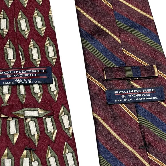 Roundtree And York Mixed Lot of 6 Mens Neck Ties Silk Classic Work Multicolor 72 - Picture 9 of 9